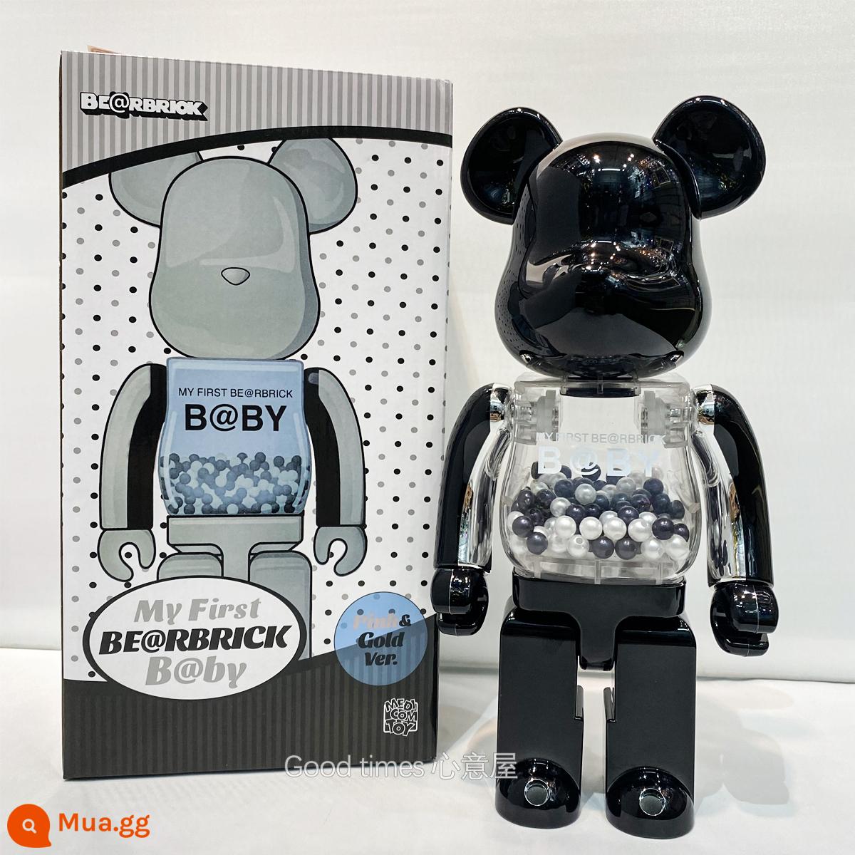 bearbrick bạo lực gấu thủy triều chơi mạ điện khối xây dựng gấu trang trí phòng khách nghệ thuật mô hình búp bê búp bê thủy triều mù hộp - Màu