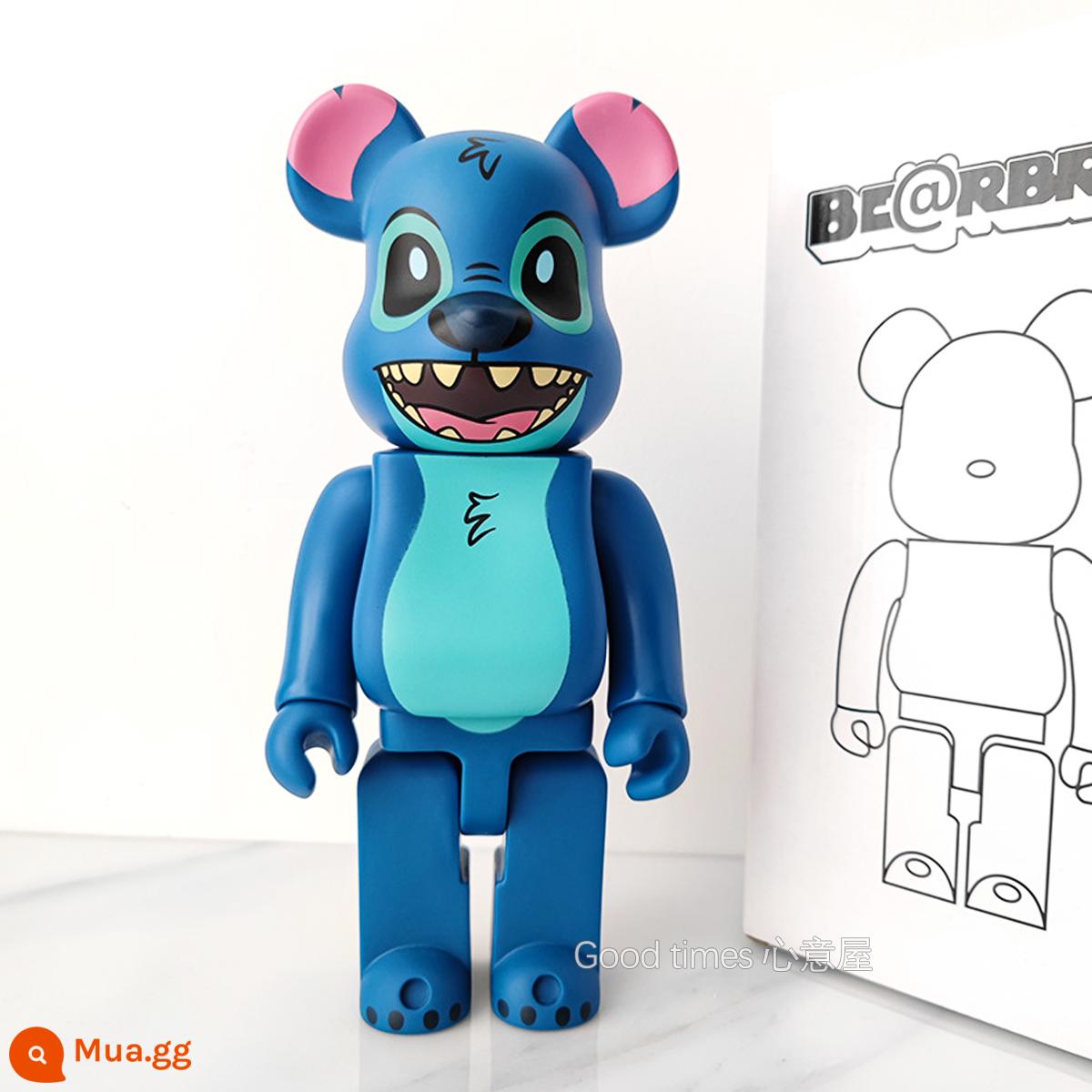 Bearbrick lưới đỏ bạo lực gấu búp bê trang trí phòng khách xây dựng mô hình khối búp bê gấu dâu tây gấu mù hộp quà tặng - Khâu