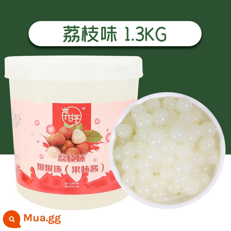 Xianggancha Peach Flapping Eggs 1.3kg Cửa hàng trà sữa Hạt Popping đặc biệt Thành phần trà trái cây Nguyên liệu trà sữa - 1,3kg hương vải thiều