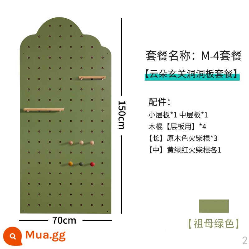 Mumu iwood tùy chỉnh mục nhập hiên gỗ xanh lỗ bảng treo tường bằng gỗ có giá treo tường lưu trữ - Gói đá xanh ngọc lục bảo 70 * 150 Yunduo Cave tiết kiệm chi phí hơn