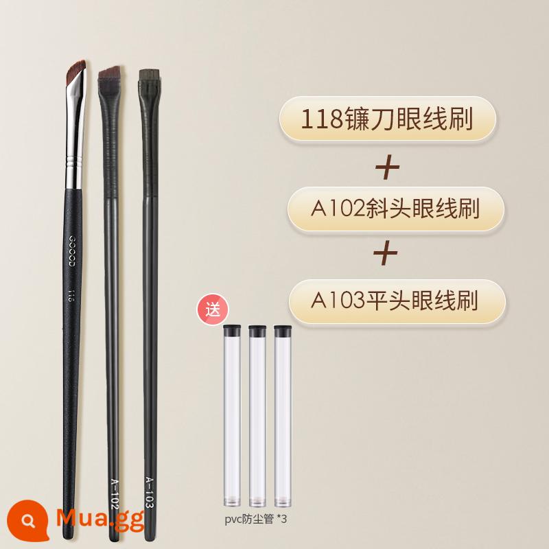 Goody Sickle Eyeliner Brush Eyeshadow Blade Brush Chi tiết cọ Bàn chải lông mày góc cạnh Kem che khuyết điểm dưới mí mắt cho cọ trang điểm tằm - Cọ hình liềm 118 + Cọ kẻ mắt A102 + Cọ kẻ mắt A103