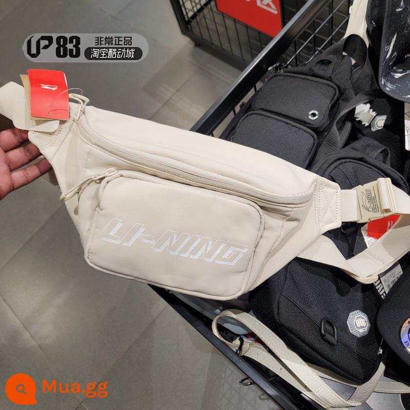 Lining/Li Ning túi thắt lưng sức chứa lớn dành cho nam và nữ Túi Messenger túi đeo ngực thể thao thông thường ABDT081-1-2-3 - Màu trắng sữa ABDT167-2