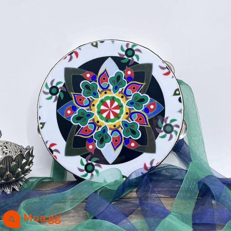 Đôn Hoàng Bay Tambourine Cổ Đạo Cụ Tambourine Hanfu Trẻ Em Cầm Tay Ảnh Trống Ruy Băng Trống Đường Trống Nhạc Cụ Múa - xám nhạt