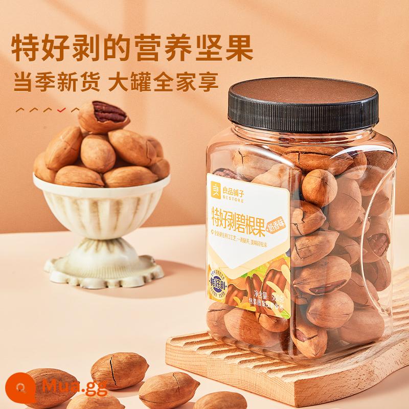 Bestore-Quả hồ đào bóc vỏ tuyệt vời 500g Trái cây sấy khô Các loại hạt hàng ngày Hương vị ban đầu Lon lớn Hàng năm mới Hàng khô Đồ ăn nhẹ - [Hot Khuyến Nghị - Lon Lớn] Extra Peel Pecan 500g x 1 lon (tỷ lệ mở ≥98%)