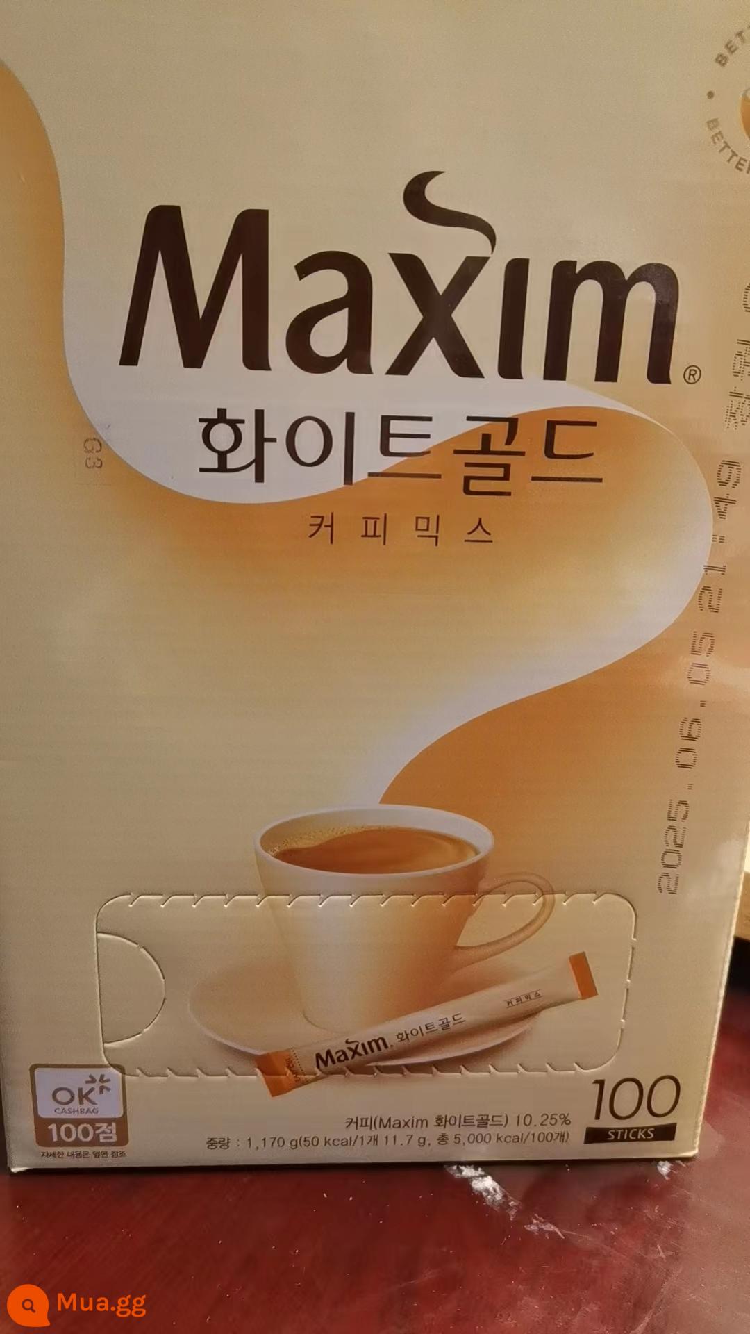 Cà phê bột Maixin Cà phê Hàn Quốc Maxim 100 gói Cà phê hộp vàng Maixin Mocha Hàn Quốc uống liền 3 trong 1 - Hộp sữa trứng Maixin Coffee 1.17kG (100 que)