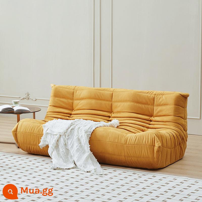 Tự do không gian sâu bướm sofa togo ban đầu phòng khách lười biếng có thể nằm và ngủ giải trí ban công ghế đơn ngả - Da lộn nubuck màu vàng