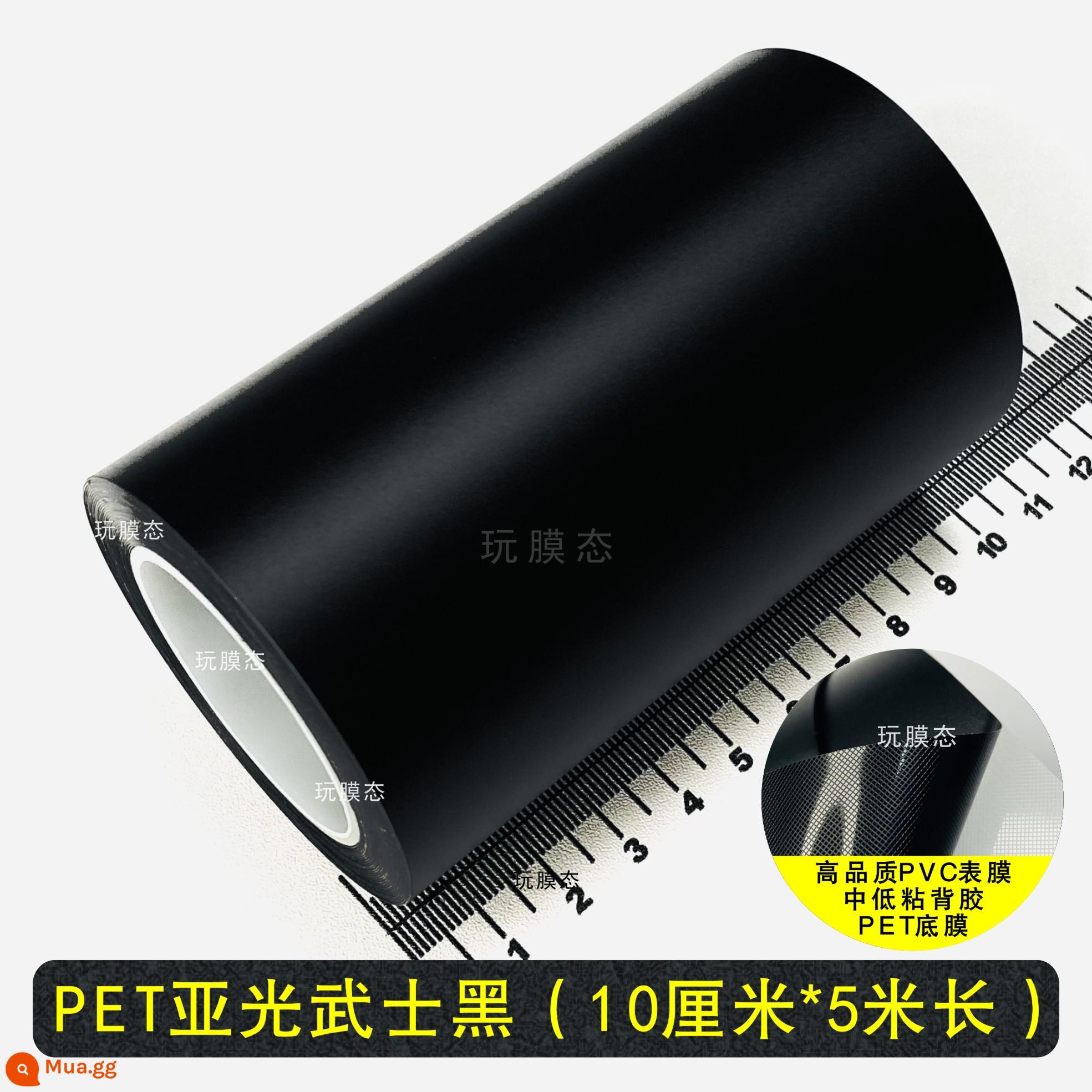 Phim đổi màu xe màu đen sáng màu đen mờ hoa văn sợi carbon PET đàn piano màu đen sáng dải trang trí nội thất nhãn dán điều khiển trung tâm sửa đổi thân xe - [PET Matt Samurai Black] Cuộn 10cm*5m [Chất Lượng Cao]