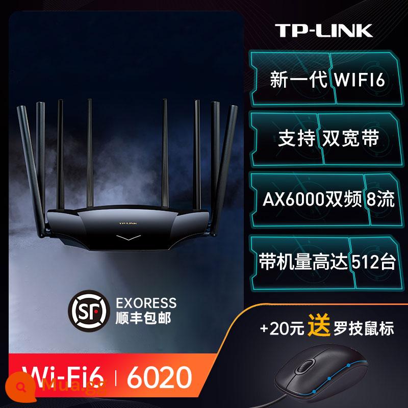 TP-LINK6020 Sản phẩm mới AX6000 WiFi6 Bộ định tuyến không dây cổng Gigabit Trang chủ phủ sóng toàn bộ WiFi tốc độ cao xuyên tường King 5G tần số kép Lưới băng thông rộng kép Số Daping tplink - Wi-Fi6 | AX6000 (+9,9 nhân dân tệ để nhận chuột Logitech]