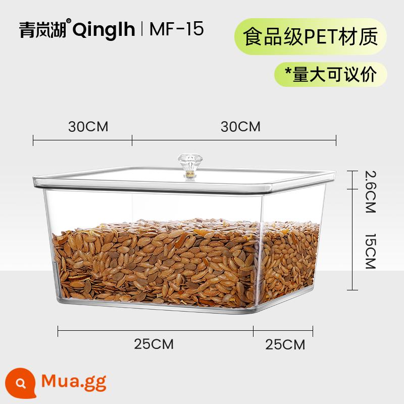Siêu thị niêm phong bể chứa hàng hóa hàng hóa khô với hộp hiển thị hộp niêm phong hộp đóng hộp thùng của hạt ăn nhẹ hiển thị trong suốt - MF15 (dài 30*rộng 30*cao 15CM)