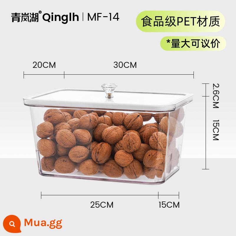 Siêu thị niêm phong bể chứa hàng hóa hàng hóa khô với hộp hiển thị hộp niêm phong hộp đóng hộp thùng của hạt ăn nhẹ hiển thị trong suốt - MF-14 (dài 20*rộng 30*cao 15CM)