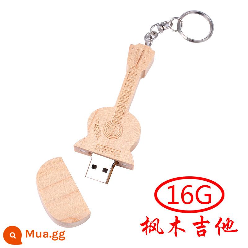 [Sản phẩm chính hãng chính thức] Pen Drive 32g Guitar gỗ Máy tính sinh viên Điện thoại di động Quà tặng sử dụng kép 32GUSB Pen Drive Chữ Máy tính văn phòng Điện thoại di động Cặp đôi Triển lãm tiệc cưới Tiệc triển lãm sự kiện LOGO - Đàn guitar phong 16.G (đóng gói trong hộp sắt)