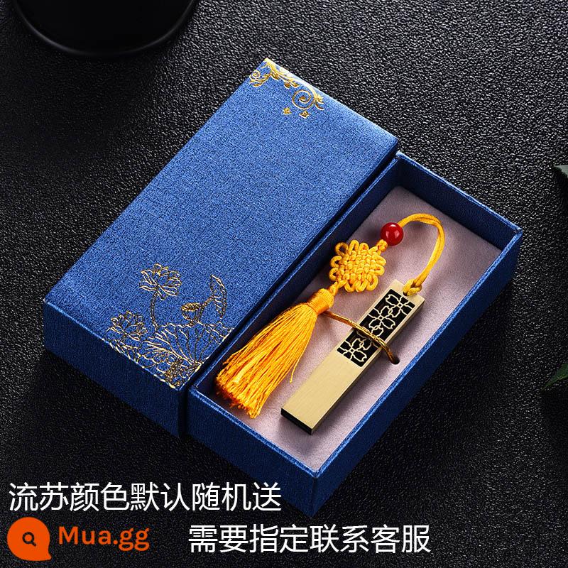 Di Teddy ổ đĩa flash 4g Ruyi cỏ bốn lá phong cách Trung Quốc được cá nhân hóa tùy chỉnh sáng tạo phim hoạt hình cặp đôi sinh viên máy tính điện thoại di động sử dụng kép xe văn phòng chữ chống nước logo kinh doanh upan miễn phí vận chuyển - Cỏ bốn lá/đồng 4G (hộp quà nhỏ dập nóng màu xanh)