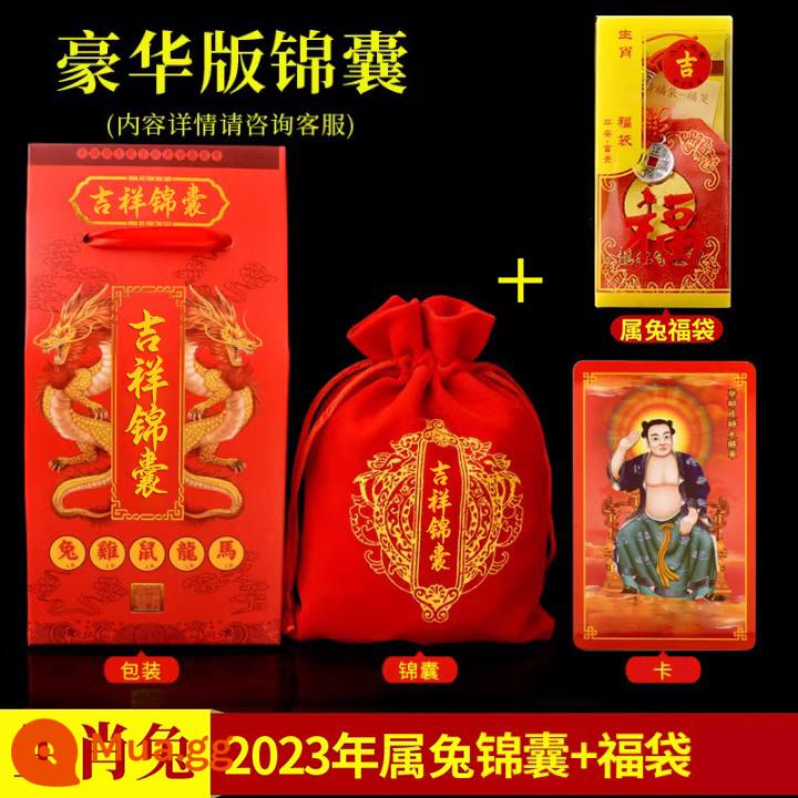 Túi kit Tai Sui 2023 - Túi Đựng Mẹo Thỏ 2023 (Phiên Bản Cao Cấp) + Túi May Mắn