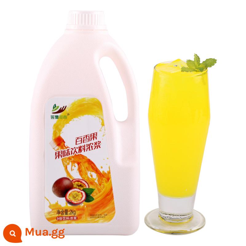 2kg nước trái cây cô đặc có hương vị cam, bột giấy dày có hương vị trái cây công suất cao trà trái cây dạng lỏng thương mại nguyên liệu cam nhiều hương vị - hương vị chanh dây