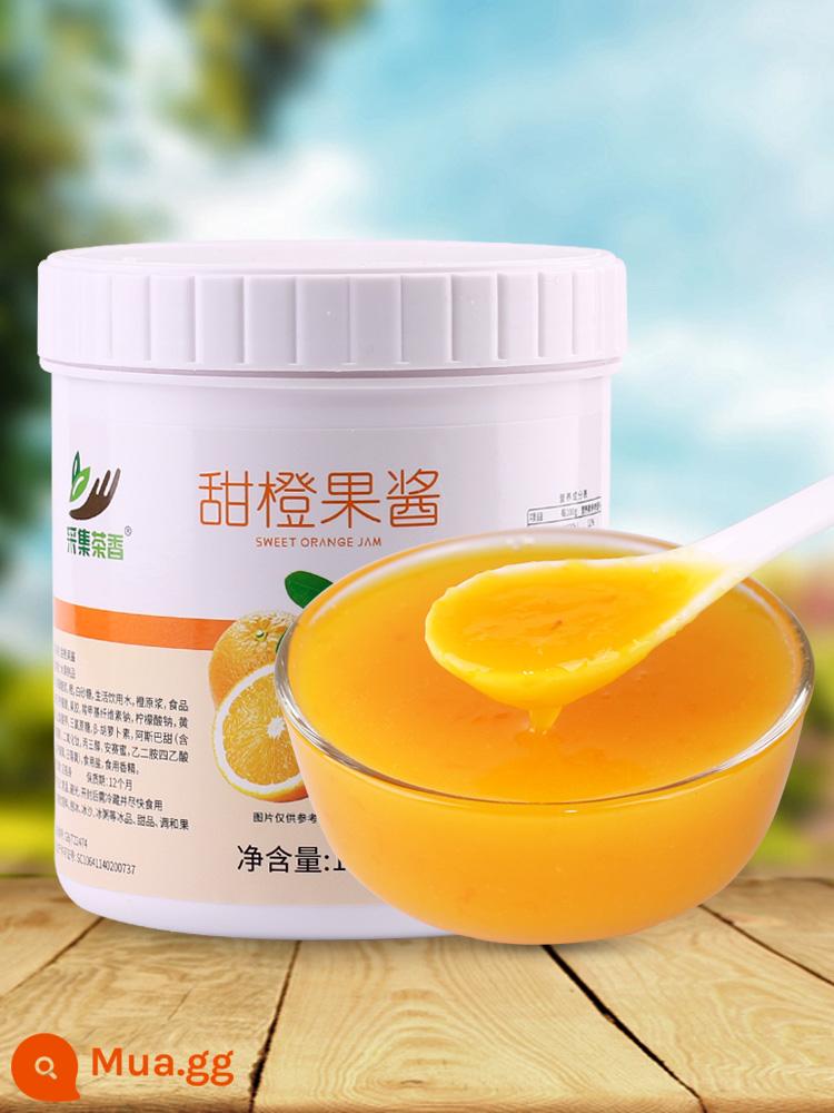 F1.3kg Mứt đào Đào Oolong Crystal Ball Trà hoa quả Cửa hàng nước giải khát Thương mại Nguyên liệu thô Bột hạt Nước sốt - Mứt cam ngọt 1,3kg*1 chai