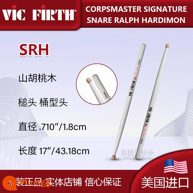 Gậy trống VF trống Vic Firth nhập khẩu Mỹ chuyên nghiệp phổ biến trống jazz trống luyện chữ ký trống búa - Đầu nòng chữ ký SRH