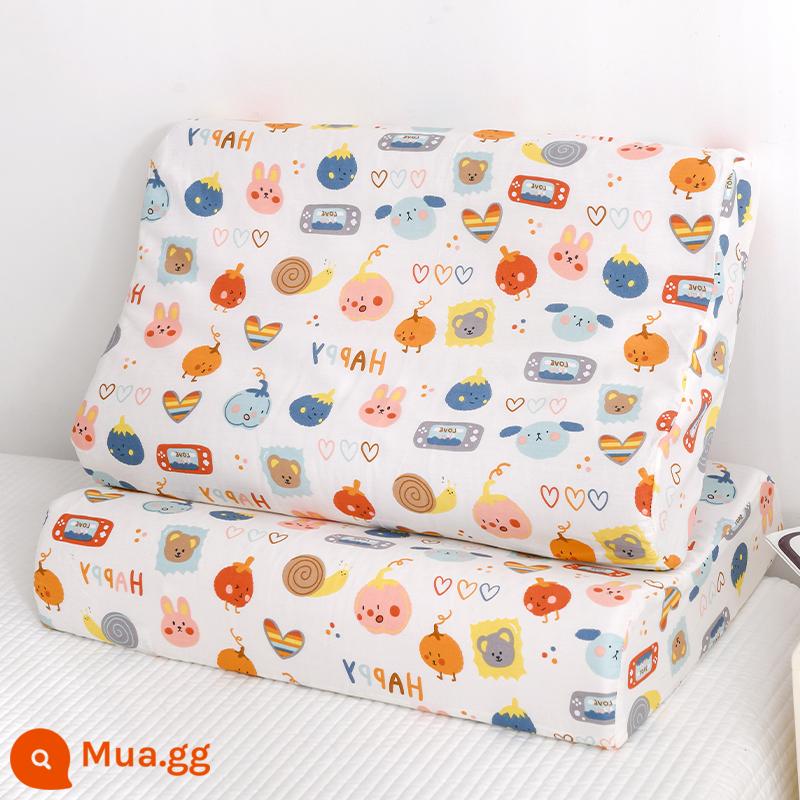 Vỏ gối cao su cotton, cặp vỏ gối cotton nguyên chất, vỏ gối trí nhớ đơn 30x50 hộ gia đình trẻ em 2 - ZTM tràn đầy năng lượng [Gói đơn vỏ gối cao su 100% cotton]