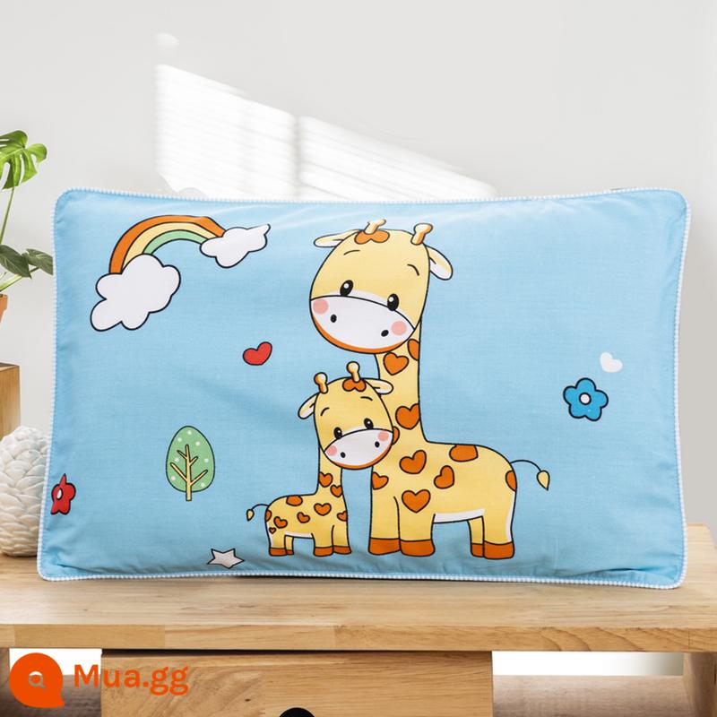 Cặp vỏ gối cotton trẻ em Vỏ gối cotton 30×50 gia dụng 1 vỏ gối đơn 40×60 - [Gói Đơn] Vỏ gối ZTM Hươu Cầu Vồng DHF