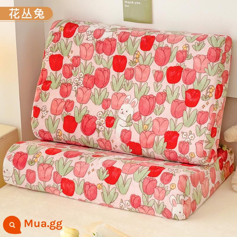 Vỏ gối cao su cotton, cặp vỏ gối cotton nguyên chất, vỏ gối trí nhớ đơn 30x50 hộ gia đình trẻ em 2 - ZTM Hua Cong Rabbit [Vỏ gối cao su 100% cotton gói đơn]