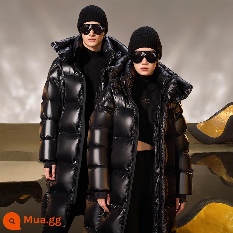 [Phong cách tương tự như Wang Xingyue] Gao Fan Black Gold Goose Down Jacket Black Pearl 3.0 Big Six Plates Down Jacket Nữ 2023 Phong cách mới - Đen [phong cách unisex]