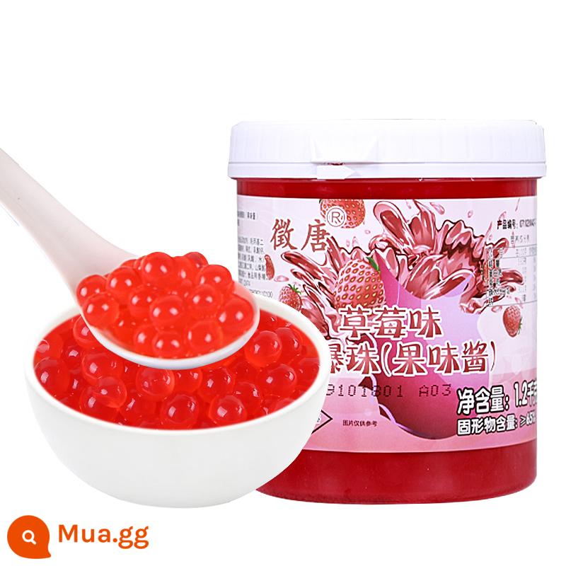 Zhengtang móng ngựa popping trân châu 500g trà sữa trân châu bùng nổ trà sữa trân châu thành phần nhỏ phụ kiện trứng nổ 1000g - [Xô]Hạt popping dâu tây 1200g