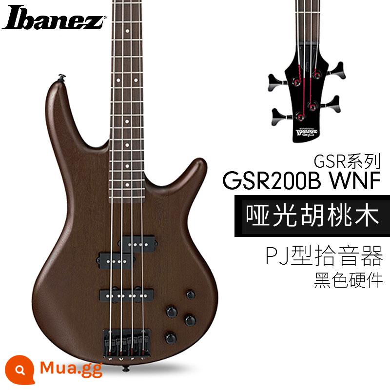 Ibanez Ibanna bass guitar người mới bắt đầu mục nhập bass điện bass bốn dây GSR200/320 bass điện - Gỗ óc chó mờ GSR200B-WNF