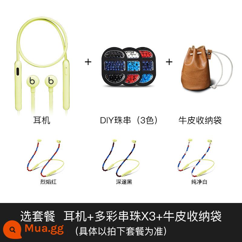 Tai Nghe Thể Thao In-Ear Bluetooth Không Dây Beats Flex B Magic Sound Cổ Treo Cổ Tai Nghe Apple Tai Nghe - bưởi vàng