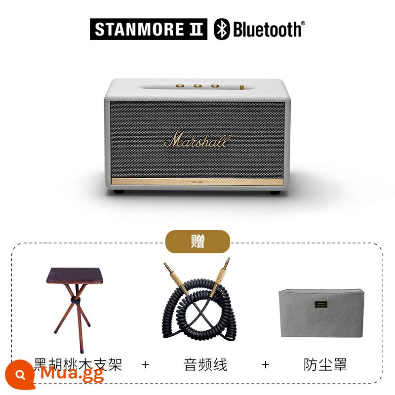 Đã có đăng ký chính thức để kích hoạt mã SN cho loa Bluetooth thế hệ thứ ba Marshall MARSHALL STANMORE II/III. - Giá đỡ bằng gỗ óc chó màu trắng + đen + cáp âm thanh + tấm che bụi