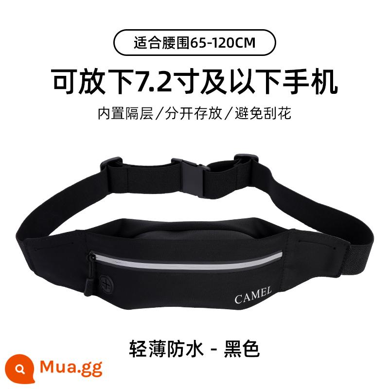 Túi thắt lưng thể thao lạc đà dành cho nam và nữ dành cho chạy bộ túi điện thoại di động đặc biệt đa năng nhẹ và mỏng thắt lưng vô hình thiết bị tập thể dục buổi sáng - 173BA9X010, màu đen