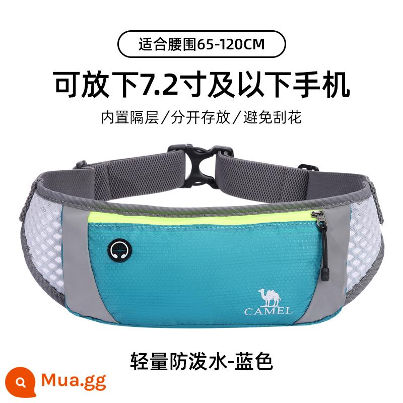 Túi thắt lưng thể thao lạc đà dành cho nam và nữ dành cho chạy bộ túi điện thoại di động đặc biệt đa năng nhẹ và mỏng thắt lưng vô hình thiết bị tập thể dục buổi sáng - A1W3QV102, màu xanh