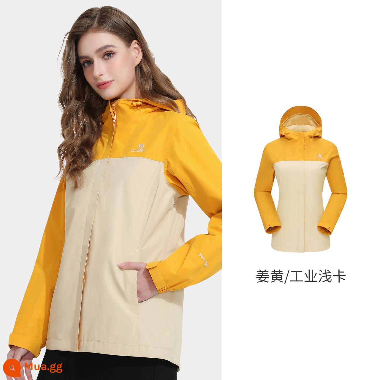 Camel Hard -shell Jacket nam và nữ - AD12252001, thẻ đèn nghệ/công nghiệp, nữ