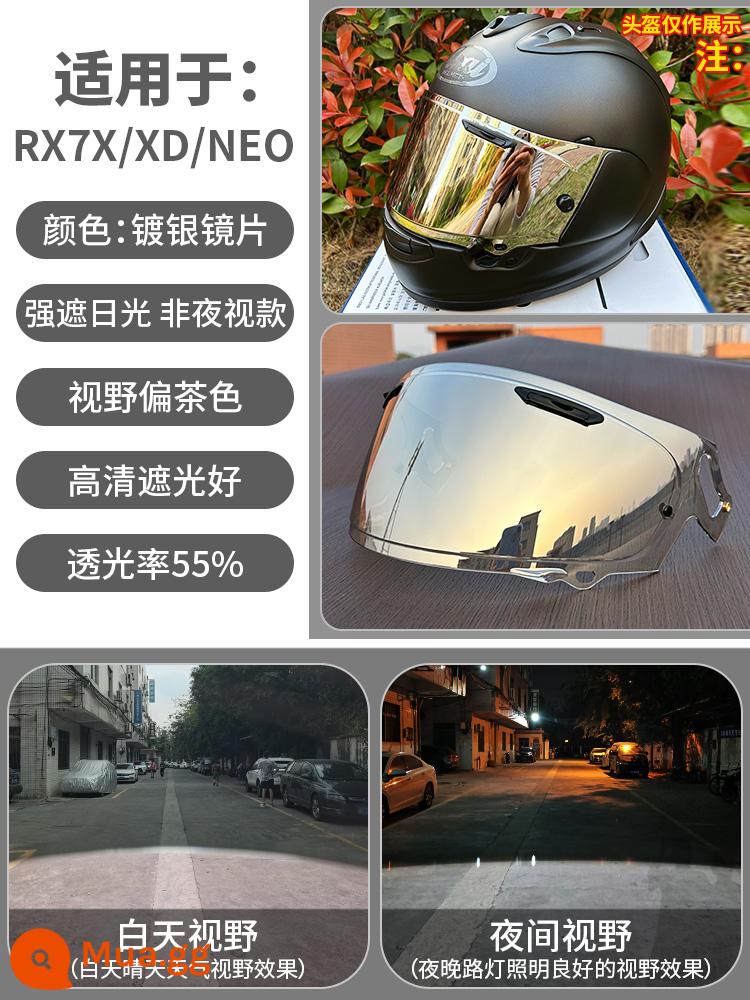 Arairx7x Ống Kính NEO/XD/GX Ngày và Đêm Gương Đa Năng Mạ Điện Symphony Đổi Màu Nhãn Dán Chống Sương Mù Cho Xe Máy Nhà Máy Phụ - Tròng kính bạc mạ điện RX7X/XD/NE0 - tấm che nắng và bảo vệ mặt, bộ vệ sinh ống kính miễn phí