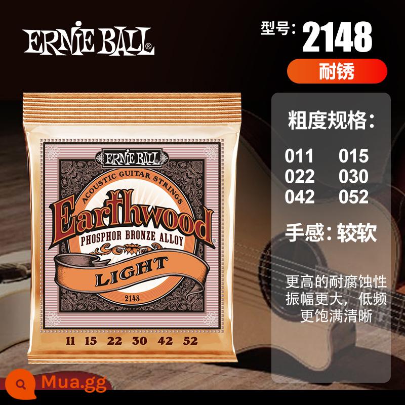 Dây Ernie Ball 2221 do EB sản xuất tại Mỹ được cấp phép 2223 dây đàn guitar điện mạ niken 2239 một bộ sáu gói - [Bản dân ca]2148(11-52)+Gói quà