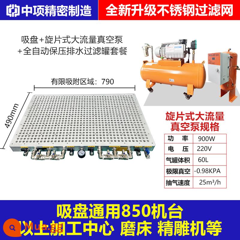 CNC công nghiệp máy hút bụi Poly -porous CNC mà không niêm phong thanh cao su PVC Tấm nhôm bằng thép không gỉ Máy phay bằng thép không gỉ - Rất khuyến khích sử dụng bơm chân không cánh quạt quay dòng lớn 800X500 + + bể thoát nước duy trì áp suất hoàn toàn tự động