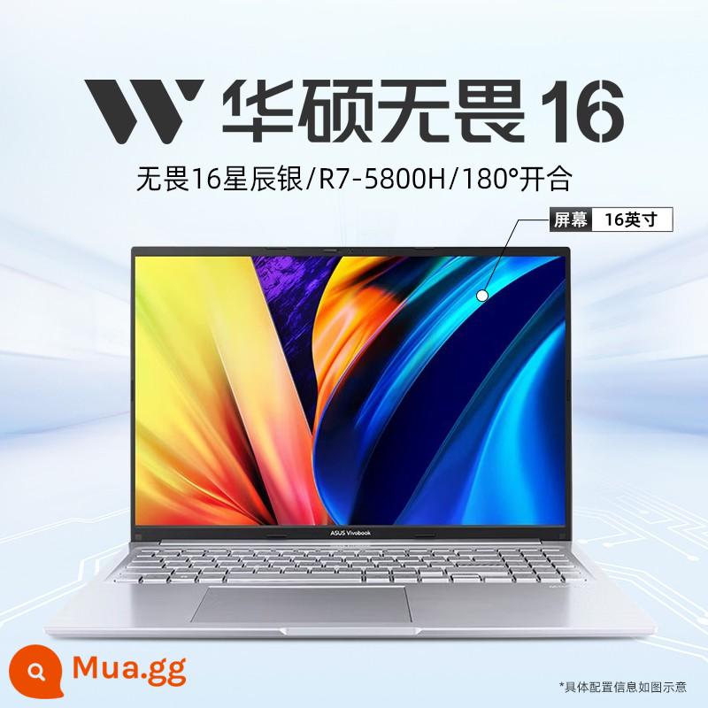 [SF Shipping] ASUS Fearless 16 Ryzen 5 5600H máy tính xách tay áp suất tiêu chuẩn model 2022 16 inch độ phân giải cao mỏng nhẹ dành cho sinh viên văn phòng kinh doanh sách game cửa hàng chính thức - [16 inch] Fearless 16 R7-5800H Màn hình đóng mở 180 độ HD bảo vệ mắt màu bạc