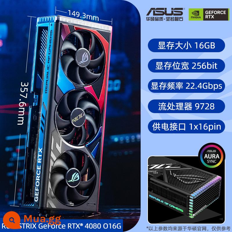 Card đồ họa chơi game Asus/ASUS ROG/TUF E-sports RTX4080 bộ nhớ 16G hỗ trợ hiển thị 4K - [ROG Raptor] Card đồ họa ASUS ROG-STRIX-RTX4080-O16G-GAMING