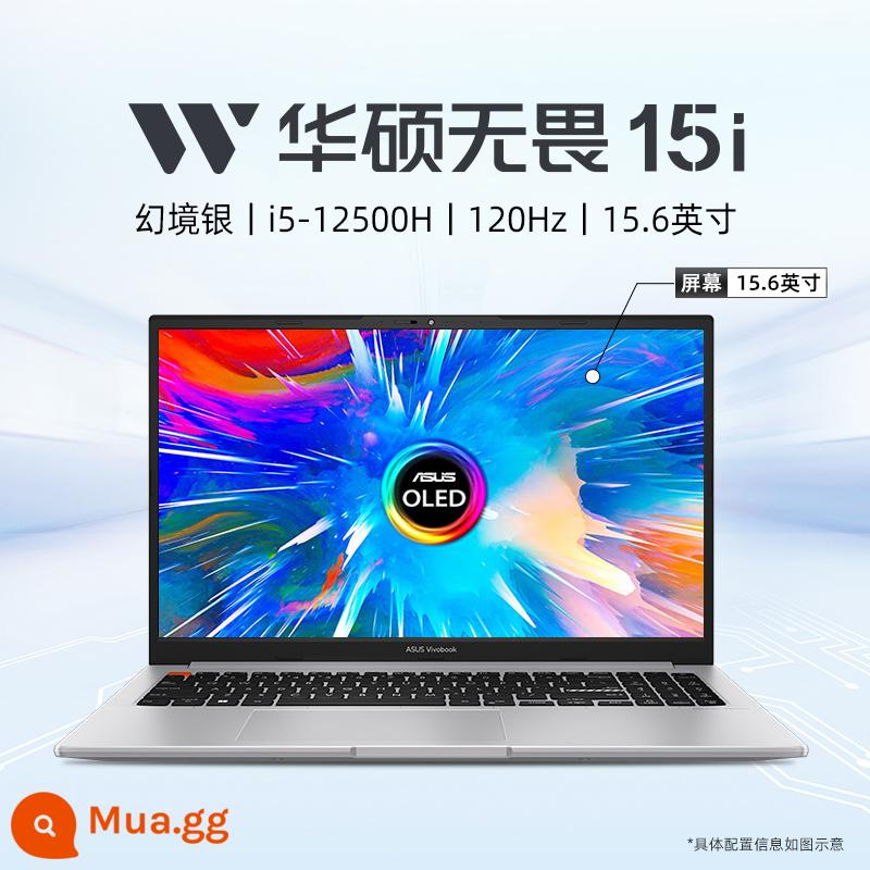 Máy tính xách tay vô song ASUS Evo được chứng nhận Core i5 thế hệ thứ 12 tiêu chuẩn áp suất cao màn hình OLED hiệu suất cao xách tay nhẹ và mỏng dành cho sinh viên văn phòng thương mại siêu mỏng 2022 mới - Fearless 15i Fantasy Silver/12500H/120Hz/15,6 inch/không có đèn nền