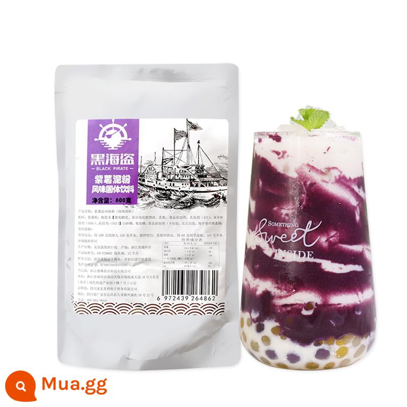 Bột bùn khoai môn cướp biển đen 800g ròng đỏ trà bẩn bùn khoai môn bobo trà sữa nguyên liệu thương mại cho đồ uống nóng mùa đông - Bột Hương Vị Khoai Lang Tím Cướp Biển Đen 800g