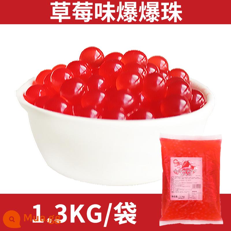 Hạt nổ móng ngựa hải tặc đen 1kg yến mạch đậu đỏ bật trứng đá trái cây nguyên liệu bột trà sữa trân châu nguyên liệu nhỏ - Jiahongchili túi hương dâu 1,3kg