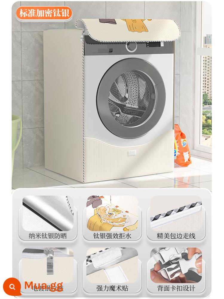 Vỏ máy giặt trống chống nắng chống nước Mũ bảo hiểm Little Swan Panasonic che bụi hoàn toàn tự động đa năng - [Mô hình mã hóa tiêu chuẩn] Nhớ phơi quần áo