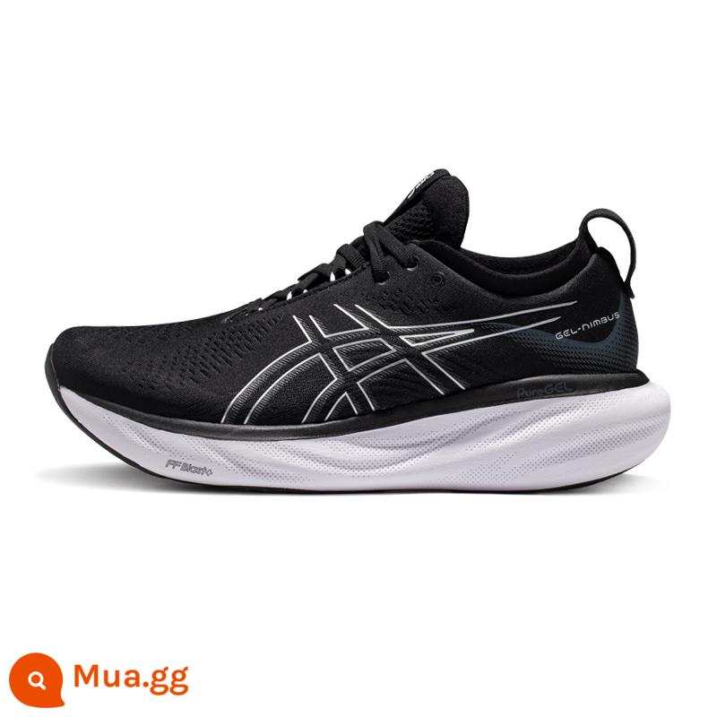 ASICS Arthur mùa hè mới GEL-NIMBUS 25 đàn hồi thoáng khí đệm nhẹ giày chạy bộ giày thể thao - Đen/Xám/[Rộng 2E cuối cùng]