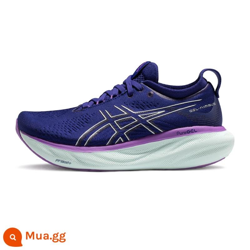 Giày chạy bộ đệm và phục hồi mới của ASICS GEL-NIMBUS 25 dành cho nữ, giày thể thao co giãn mềm thoáng khí nhẹ - màu xanh da trời