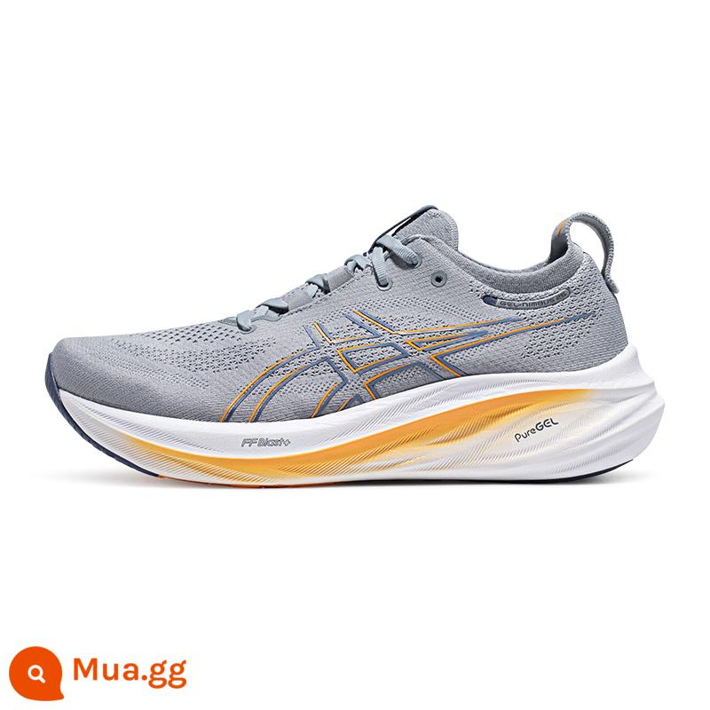 Giày thể thao nam GEL-NIMBUS 26 mới của ASICS, giày chạy bộ thoáng khí, chống mài mòn, có đệm và phục hồi - xám xanh