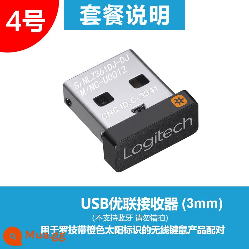 Bộ bàn phím và chuột không dây Logitech Union USB thu Bluetooth thích hợp cho g403/502/903/gpw/m170/185/220/280/330/mk270/275/k220/240, v.v. - Đầu thu Youlian số 4 3MM (chưa đóng gói)