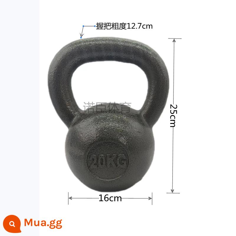 Kettlebell sơn phun sơn Kettlebell 816201050kg sắt nguyên chất rắn gang nguyên chất sắt rèn tạ nam nữ - Chuông ấm bằng sắt đặc 20kg, keo dán tay màu tùy chọn