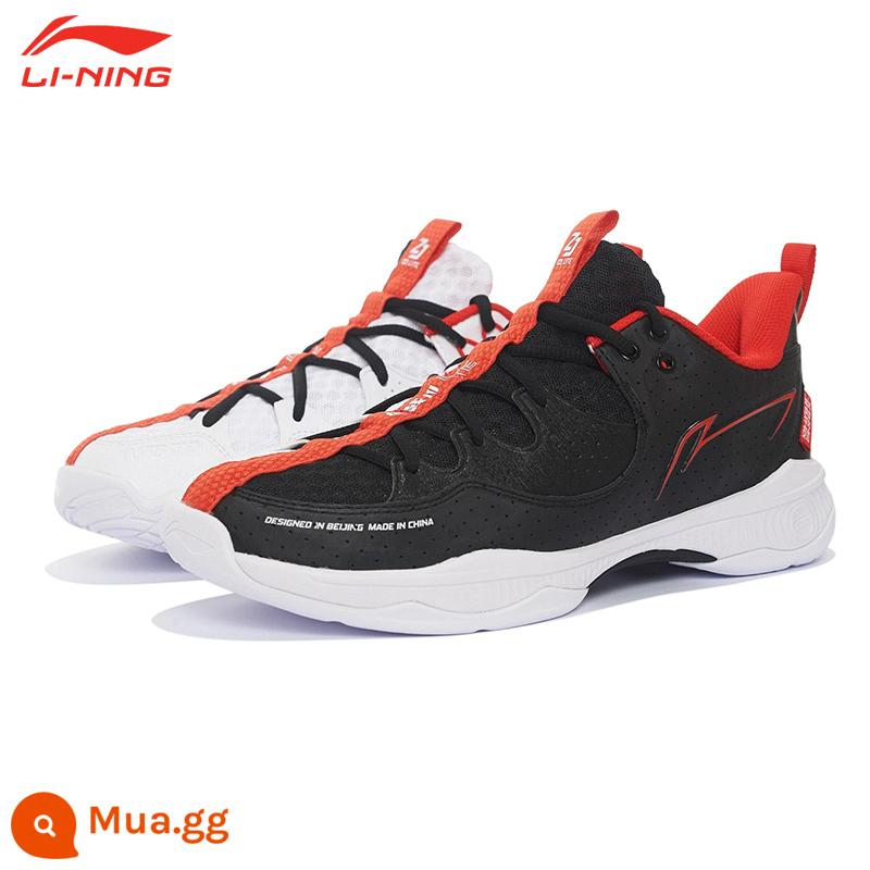 Giày cầu lông LINING Li Ning Battle Halberd III LITE 3 thế hệ nam nữ giày thể thao chống trượt chống sốc AYZS016 - Halberd IIILITE/AYZS016-2 (đen/trắng tiêu chuẩn)