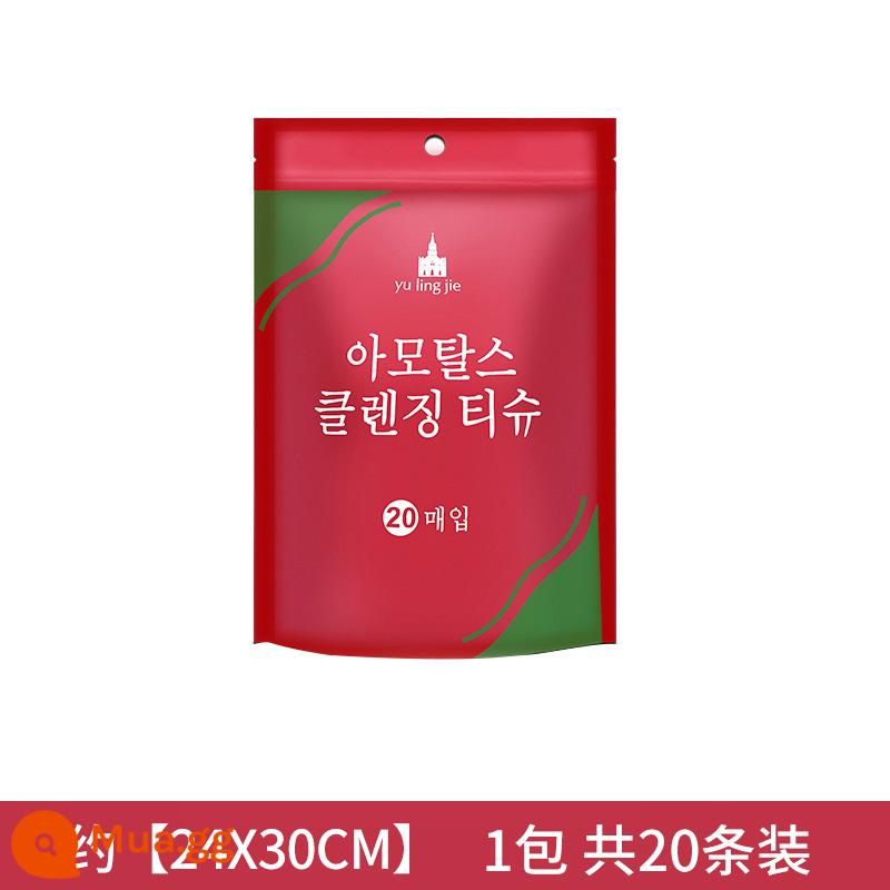 Khăn nén, khăn mặt dày dùng một lần, đồ tạo tác du lịch, khách sạn ngoài trời, gói kẹo hạt lớn di động - 1 túi/20 miếng [lớn hơn và dày hơn] 24*30 cm