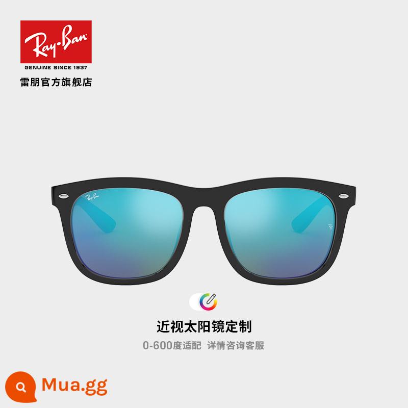 Kính râm RayBan Ray-Ban vuông màu film phản quang màu cực ngầu kính mát nam nữ 0RB4260D - 601/55 Kích thước ống kính phản chiếu màu xanh khung đen 57 Ảnh chụp một lần tùy chỉnh không được vận chuyển, ống kính cần phải được chụp riêng