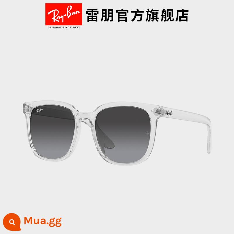 [Cùng phong cách với Cheng Yi] Kính mát RayBan Ray-Ban thời trang kính mát siêu nhỏ mặt đen thời trang 0RB4401D - [Gradient]64478G Ống kính màu xám khung trong suốt 57mm