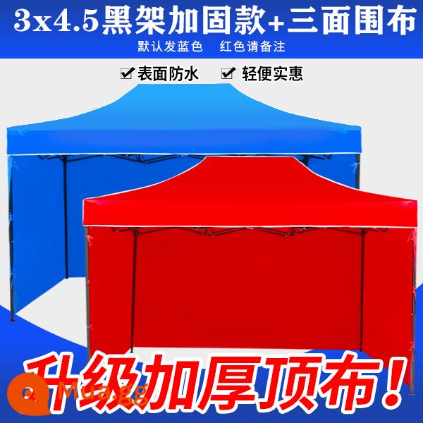 Lều quảng cáo gian hàng ngoài trời có ô lớn bốn chân che mưa bốn góc mái hiên gấp nhà để xe kính thiên văn - Dưa hấu đỏ 3*4.5 khung đen + 3 mặt